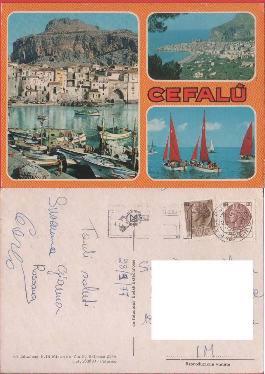 Cefalù. Vedute. Viaggiata 1977 | Immagine principale