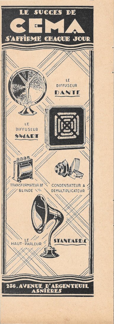 CEMA TSF - Advertising 1928 | Immagine principale