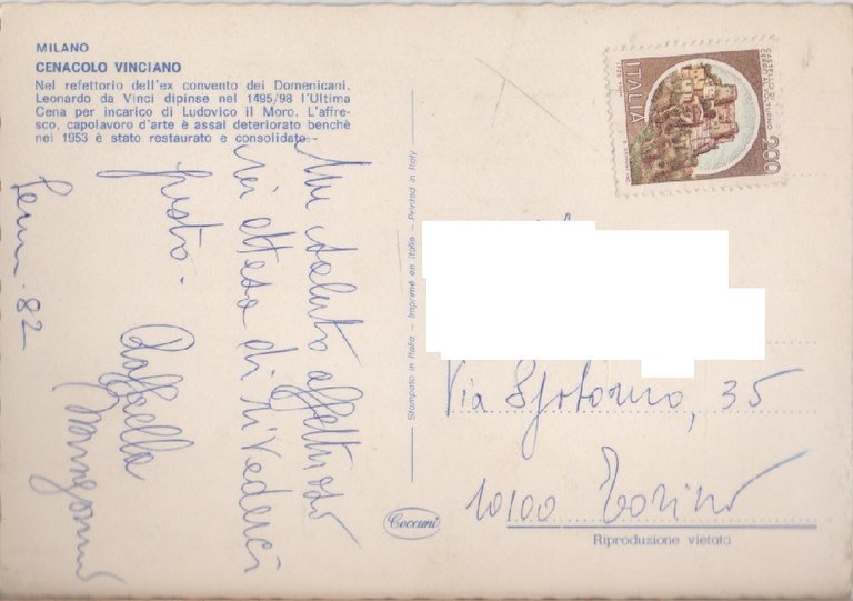 Cenacolo Vinciano. Milano. Viaggiata 1982 | Immagine Gallery 2
