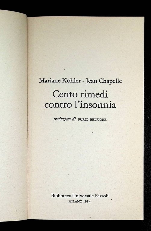 Cento Rimedi Contro l'Insonnia | Immagine Gallery 4