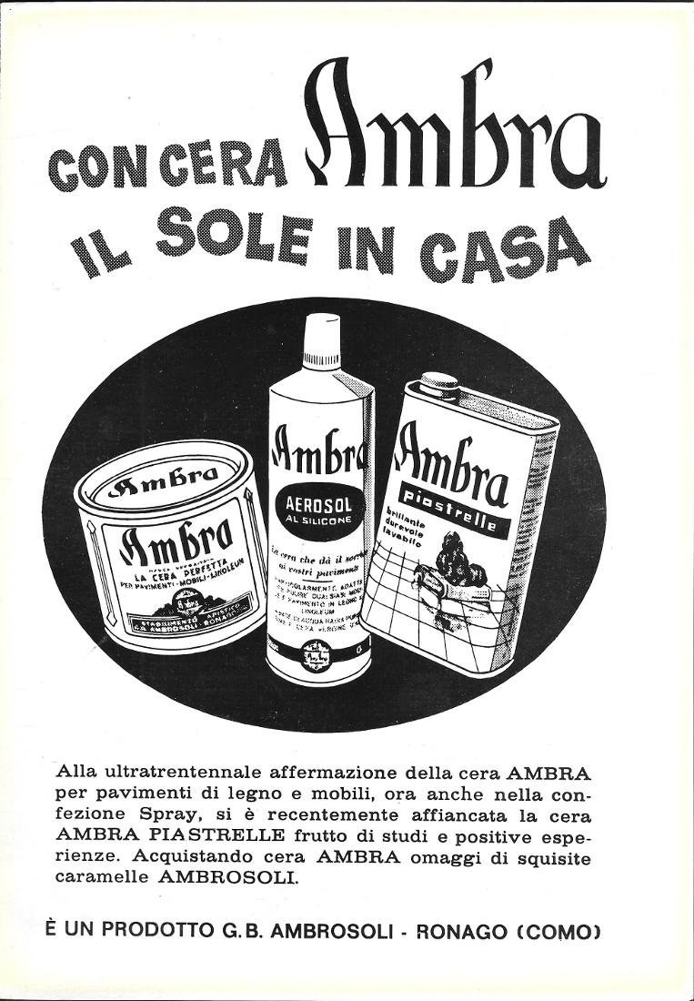 Cera Ambra, il Sole in casa. Advertising 1962 | Immagine principale