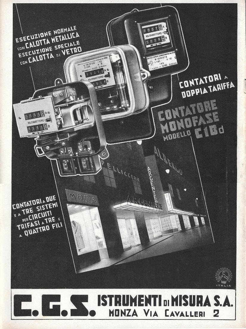 CGS Istrumenti di Misura. Advertising 1937 | Immagine principale