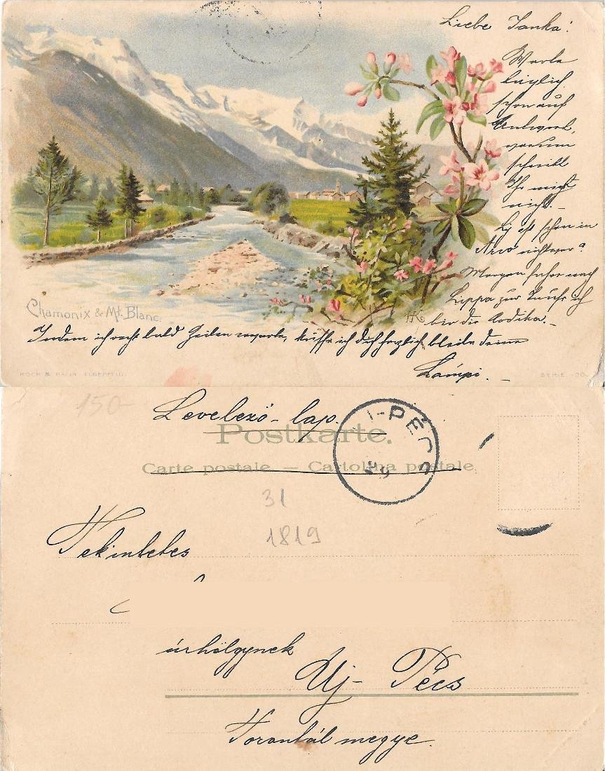 Chamonix &amp; Mt. Blanc. Viaggiata 1929 | Immagine principale
