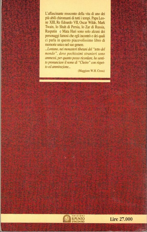 Cheiro Memorie di un Grande Veggente Libro Hamon Rara Prima …