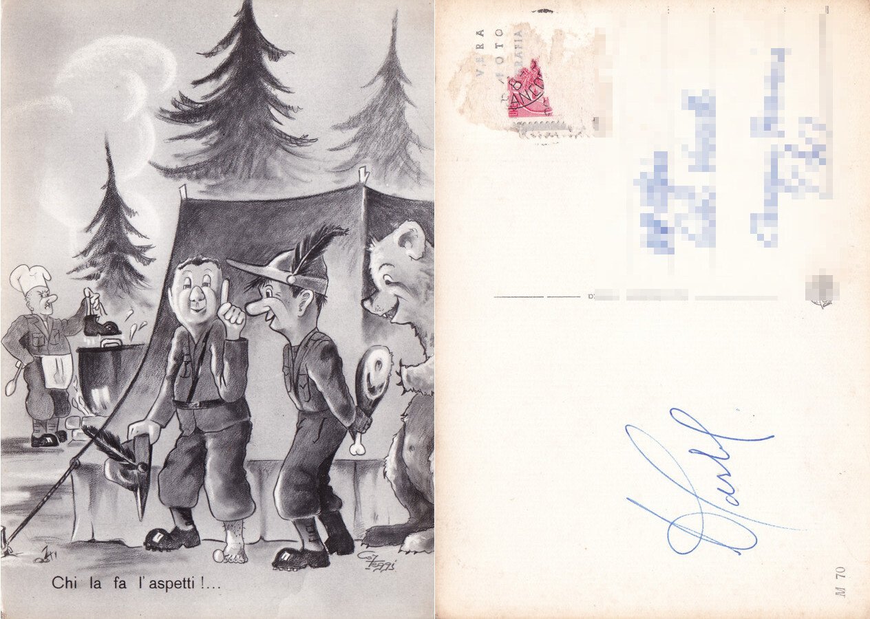 Chi la fa l'aspetti!.. (naja). Viaggiata 1958 | Immagine principale