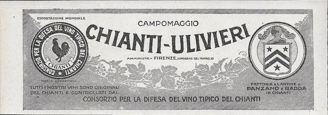 Chianti - Ulivieri. Advertising 1928 | Immagine principale