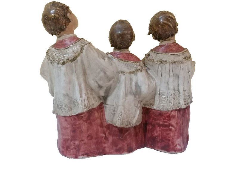 Chierichetti Coristi Capodimonte Mollica Scultura Scena Statuette Porcellana