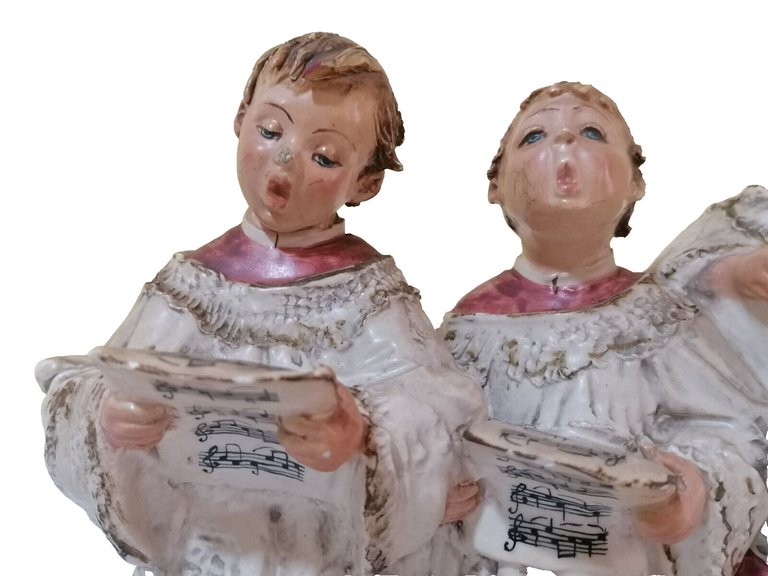 Chierichetti Coristi Capodimonte Mollica Scultura Scena Statuette Porcellana