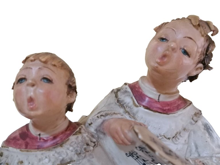 Chierichetti Coristi Capodimonte Mollica Scultura Scena Statuette Porcellana