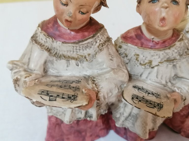 Chierichetti Coristi Capodimonte Mollica Scultura Scena Statuette Porcellana