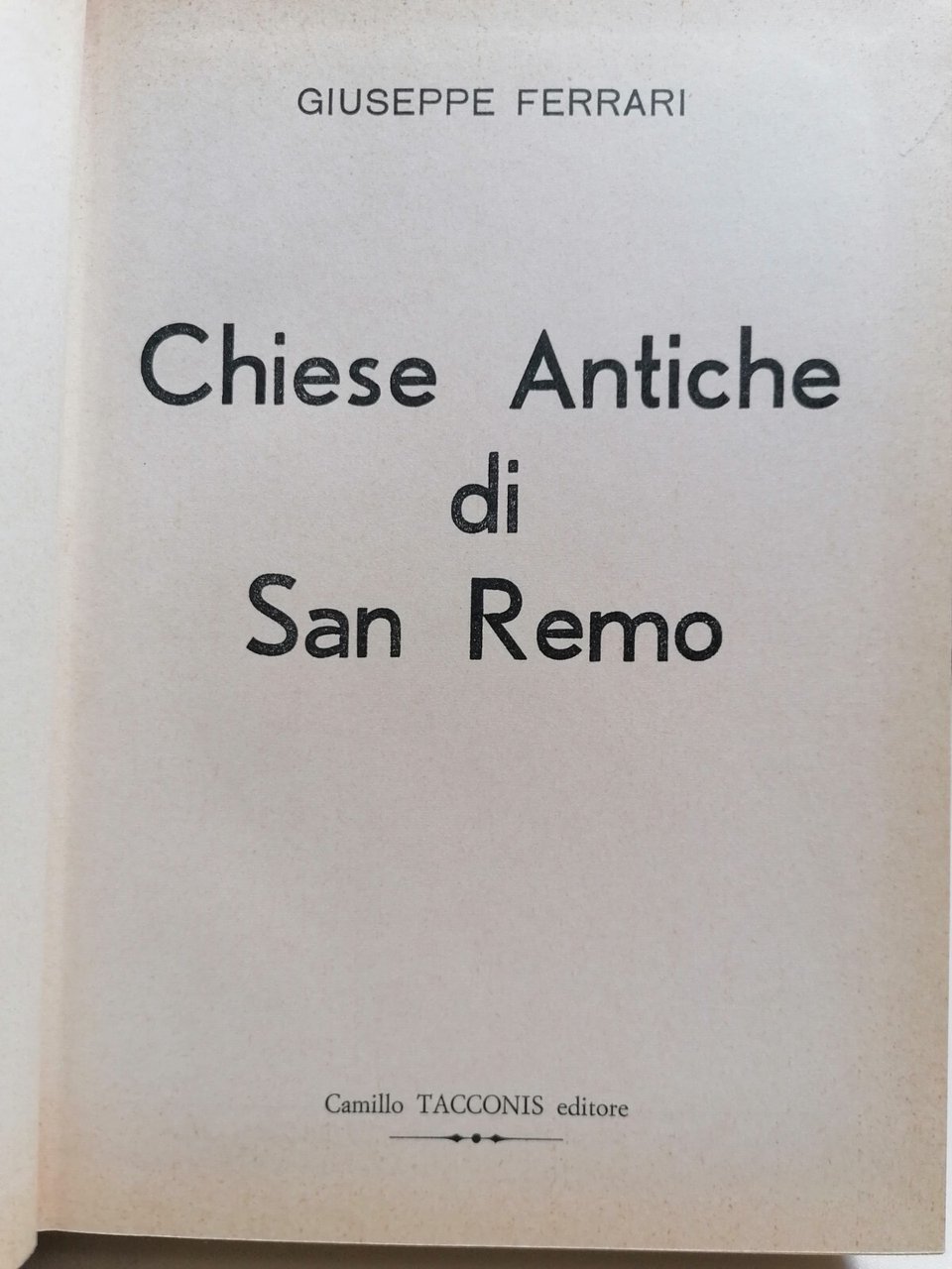 Chiese Antiche Di Sanremo Libro Giuseppe Ferrari Cenni Storici Anche …