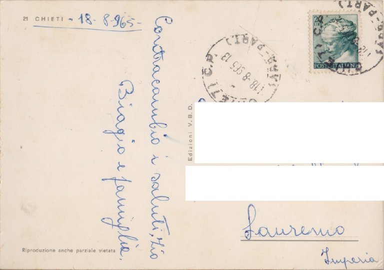 Chieti. Vedute. Viaggiata 1965 | Immagine Gallery 2