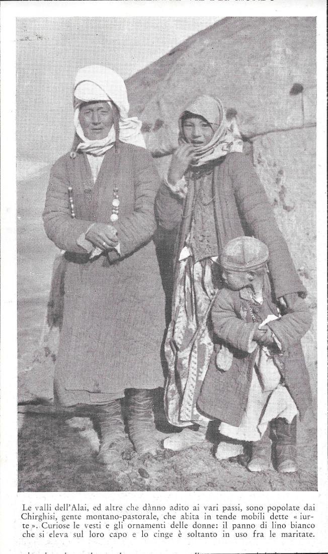 Chirghisi, gente montano-pastorale che popolano le valli dell'Alai. Stampa 1934 | Immagine principale