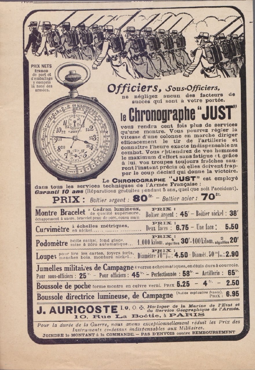 Chronographe Just. Advertising 1915 | Immagine principale