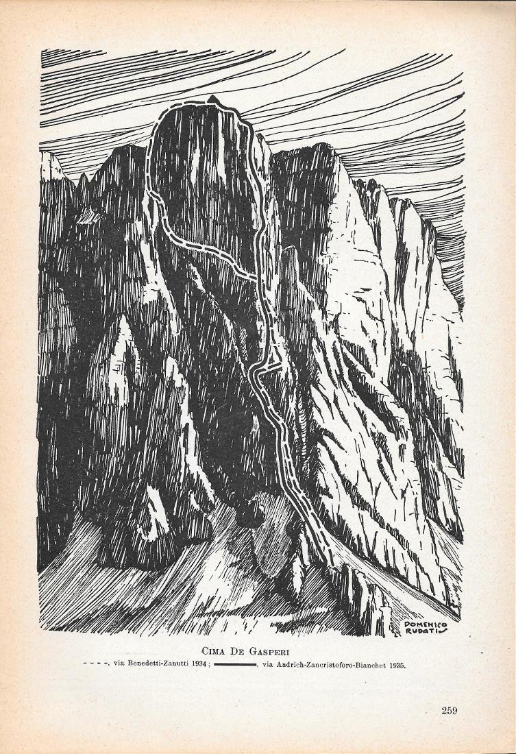 Cima De Gasperi . Domenico Rudatis. Stampa 1936 | Immagine principale
