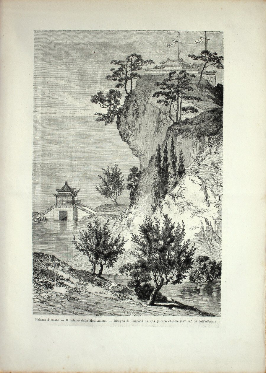 Cina. Palazzo d'estate. Il palazzo della Meditazione. Stampa 1864 | Immagine principale