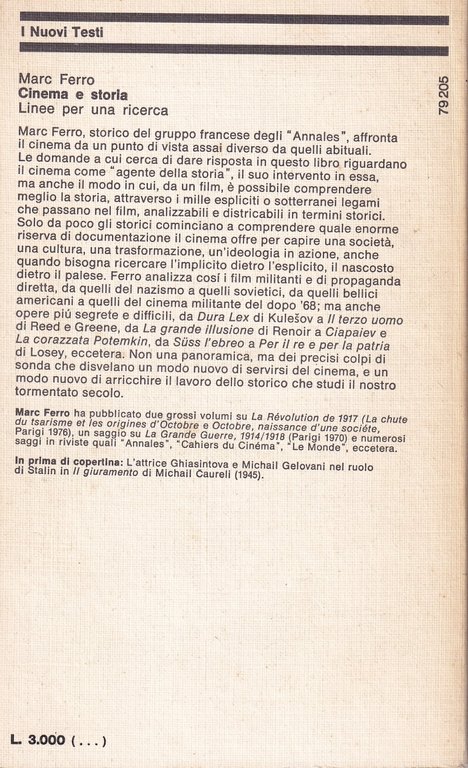 Cinema e Storia. Linee per una Ricerca