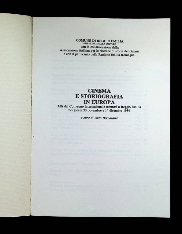 Cinema e Storiografia in Europa Libro Aldo Bernardini Convegno Reggio …