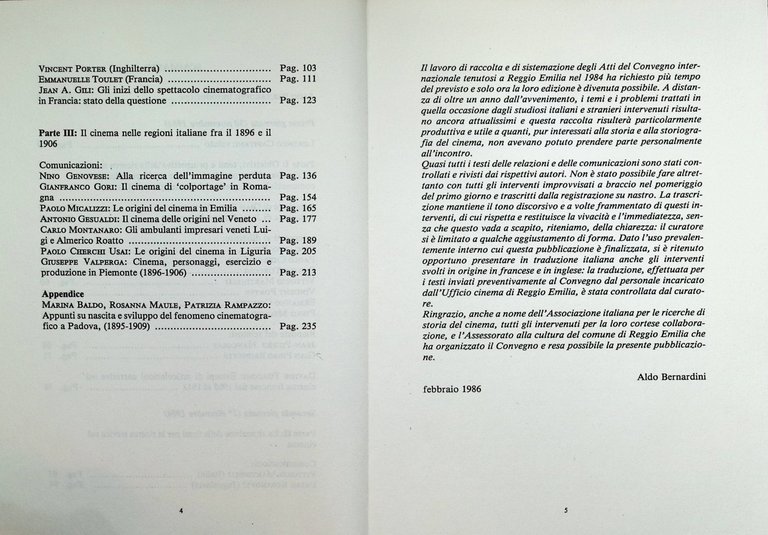 Cinema e Storiografia in Europa Libro Aldo Bernardini Convegno Reggio …