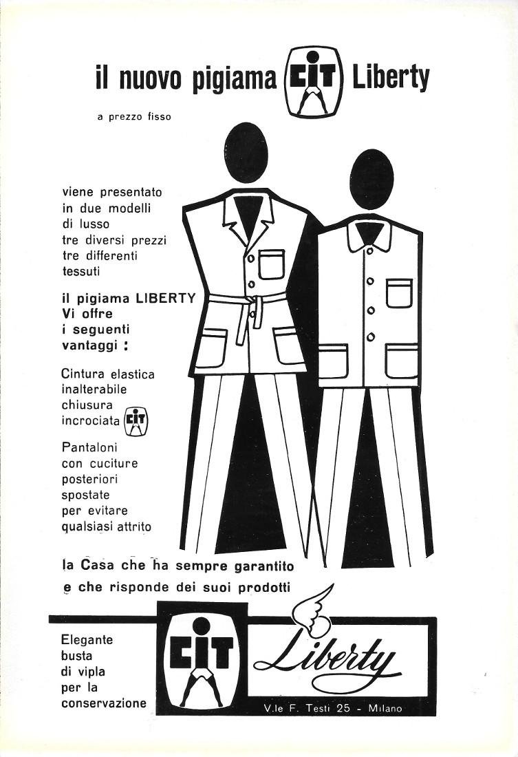 CIT. Il nuovo pigiama Liberty. Advertising 1960 | Immagine principale