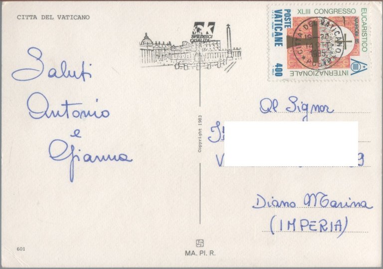 Città del Vaticano. Viaggiata 1985 | Immagine Gallery 2