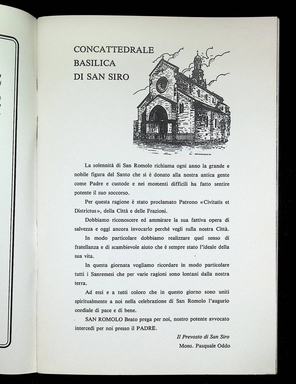 Civitas Sancti Romuli 1977 Libro Famija Sanremasca Storia Dialetto Sanremo