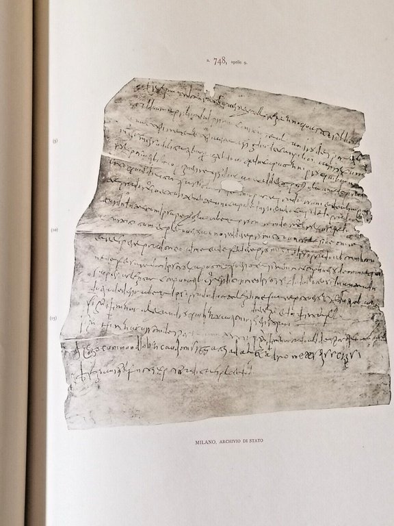 Codice Paleografico Lombardo Eliotipia Documenti Lombardia Prima del 1000 Hoepli