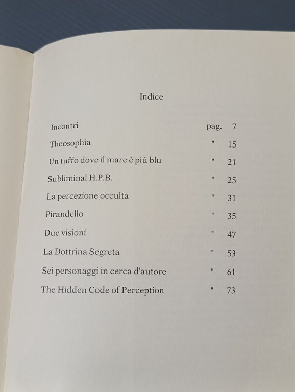 Codice segreto della percezione