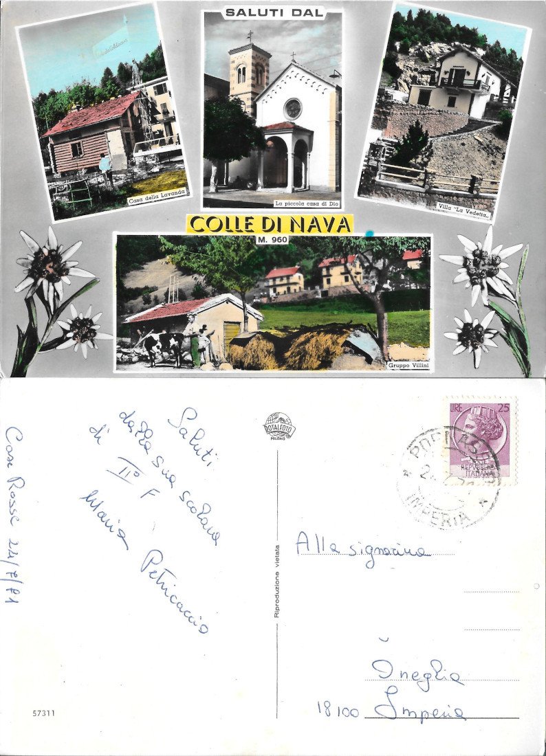Colle di Nava. Viaggiata 1971 | Immagine principale