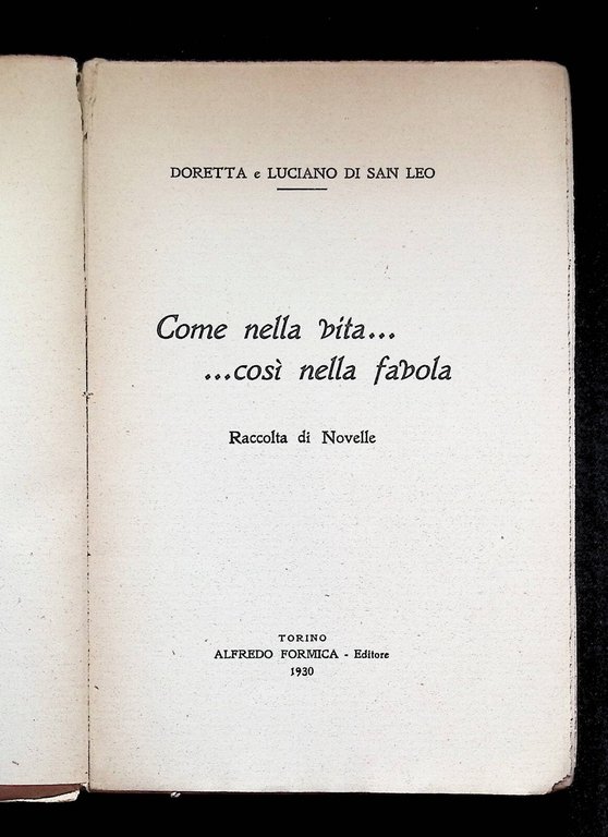 Come Nella Vita Così Nella Favola Raccolta di Novelle