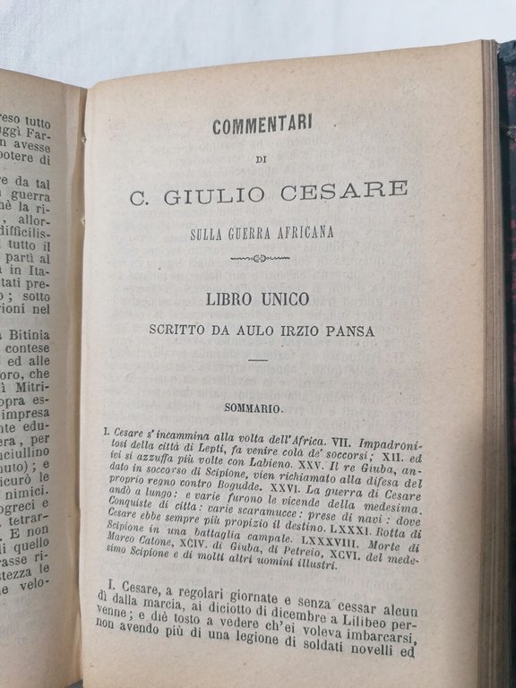 Commentari Di Giulio Cesare Guerra Gallica Libro Antico Ugoni Guigoni …
