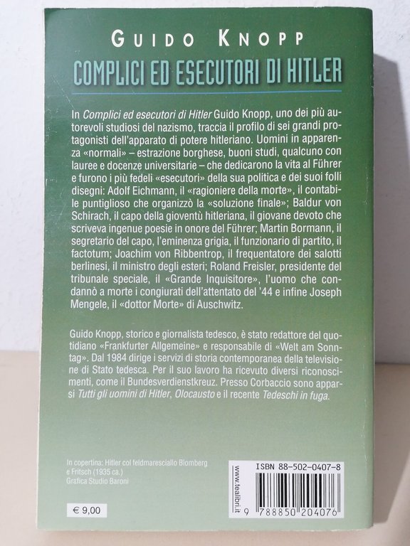 Complici Ed Esecutori Di Hitler Libro Guido Knopp Prima Edizione …