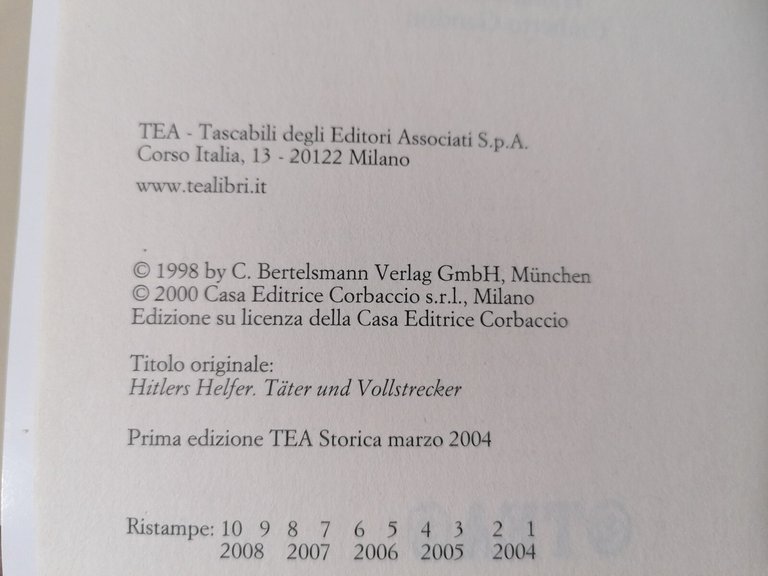 Complici Ed Esecutori Di Hitler Libro Guido Knopp Prima Edizione …