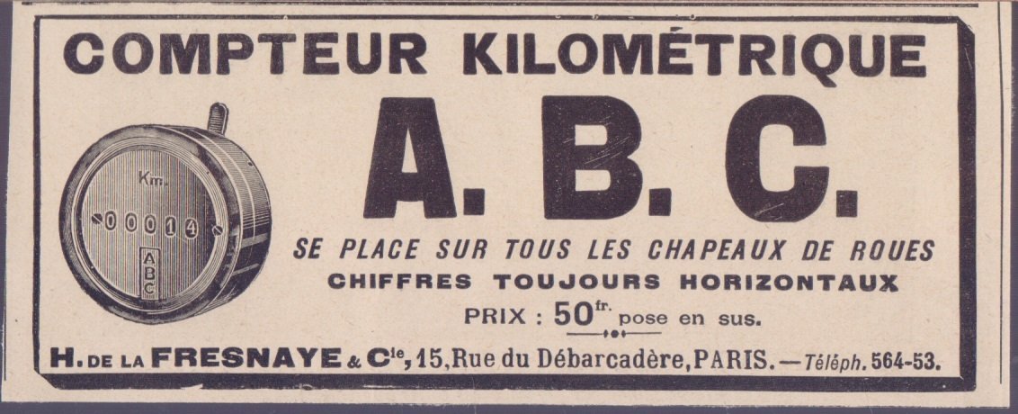 Compteur Kilometrique A.B.C. Advertising 1910 | Immagine principale