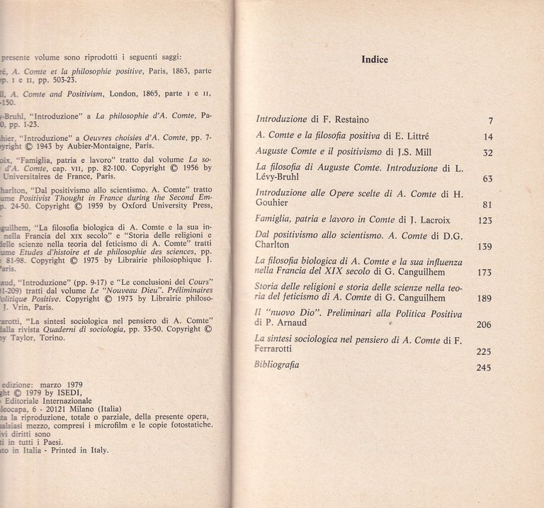 Comte Antologia Filosofica