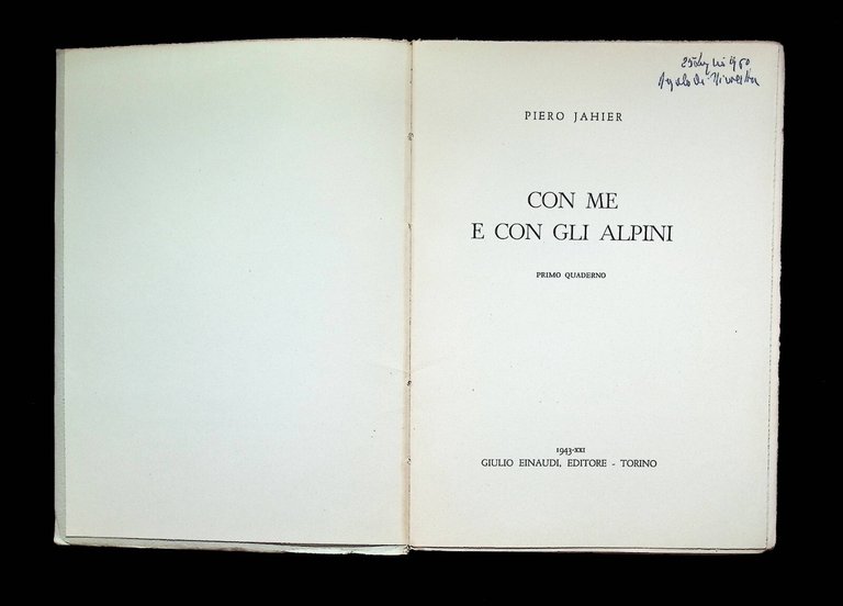 Con Me e Con Gli Alpini Primo Quaderno Libro Piero …