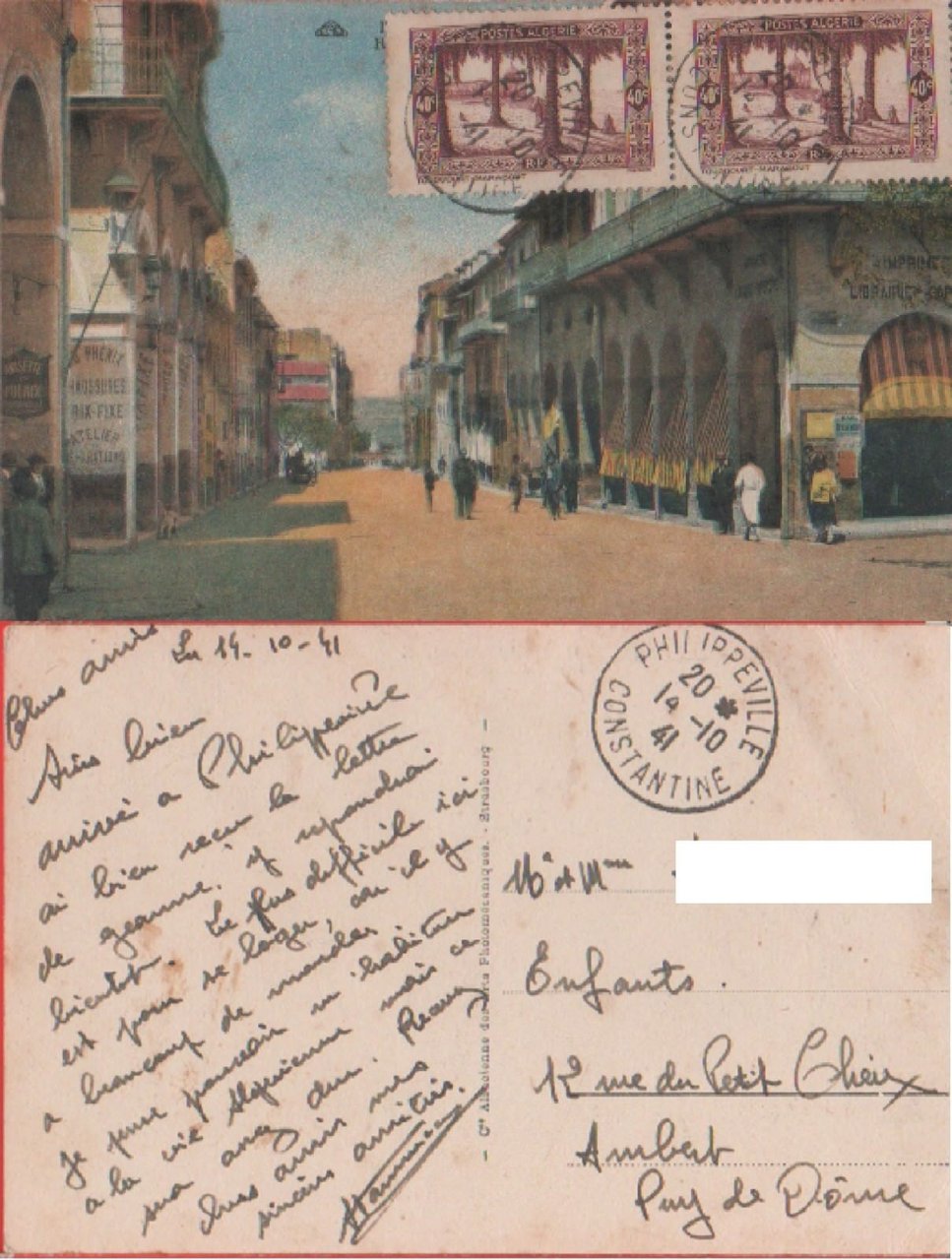Constantine (Algeria). Viaggiata 1941 | Immagine principale