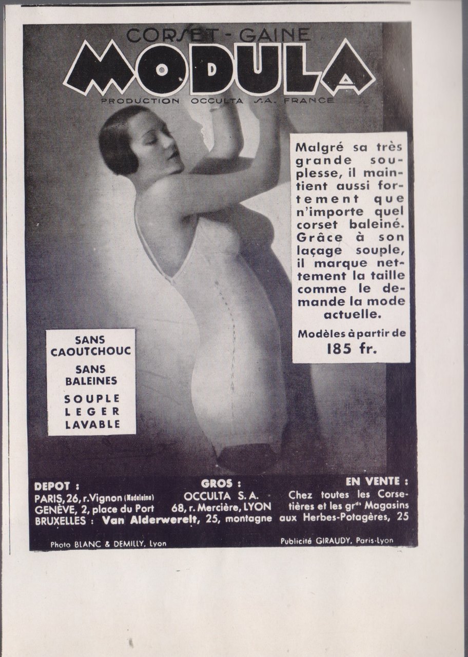 Corset-gaine Modula. Advertising 1931 | Immagine principale