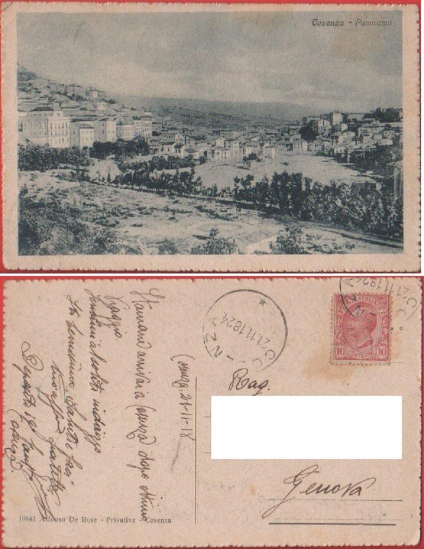 Cosenza. Panorama. Viaggiata 1918 | Immagine principale