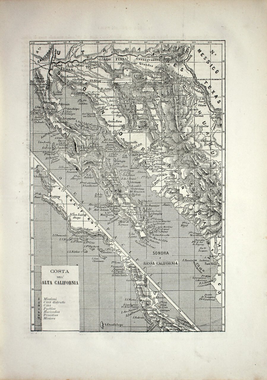 Costa dell'Alta California/San Elas; San Blas. Stampa 1864 | Immagine principale