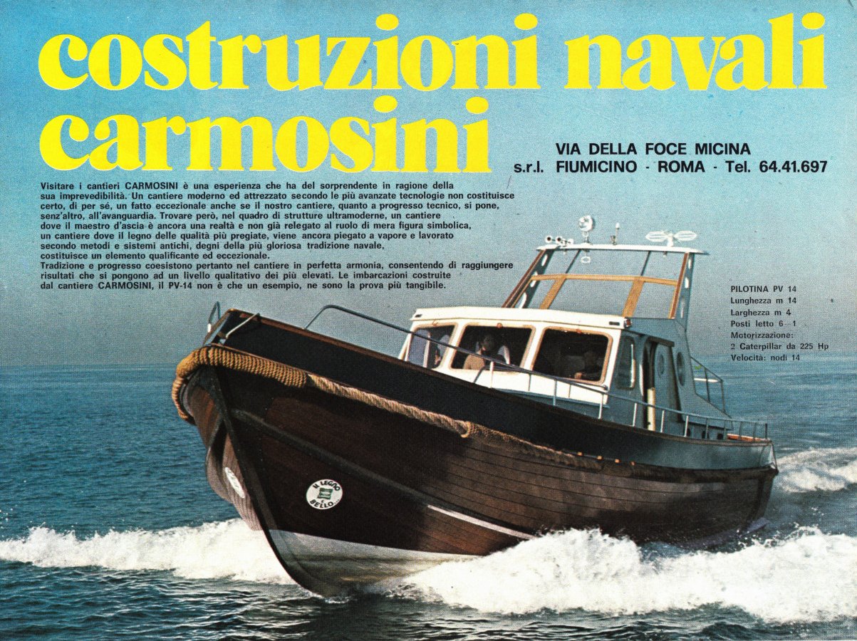 Costruzioni Navali Carmosini/Punt e Mes nessuno lo sceglie. Advertising 1974 | Immagine principale