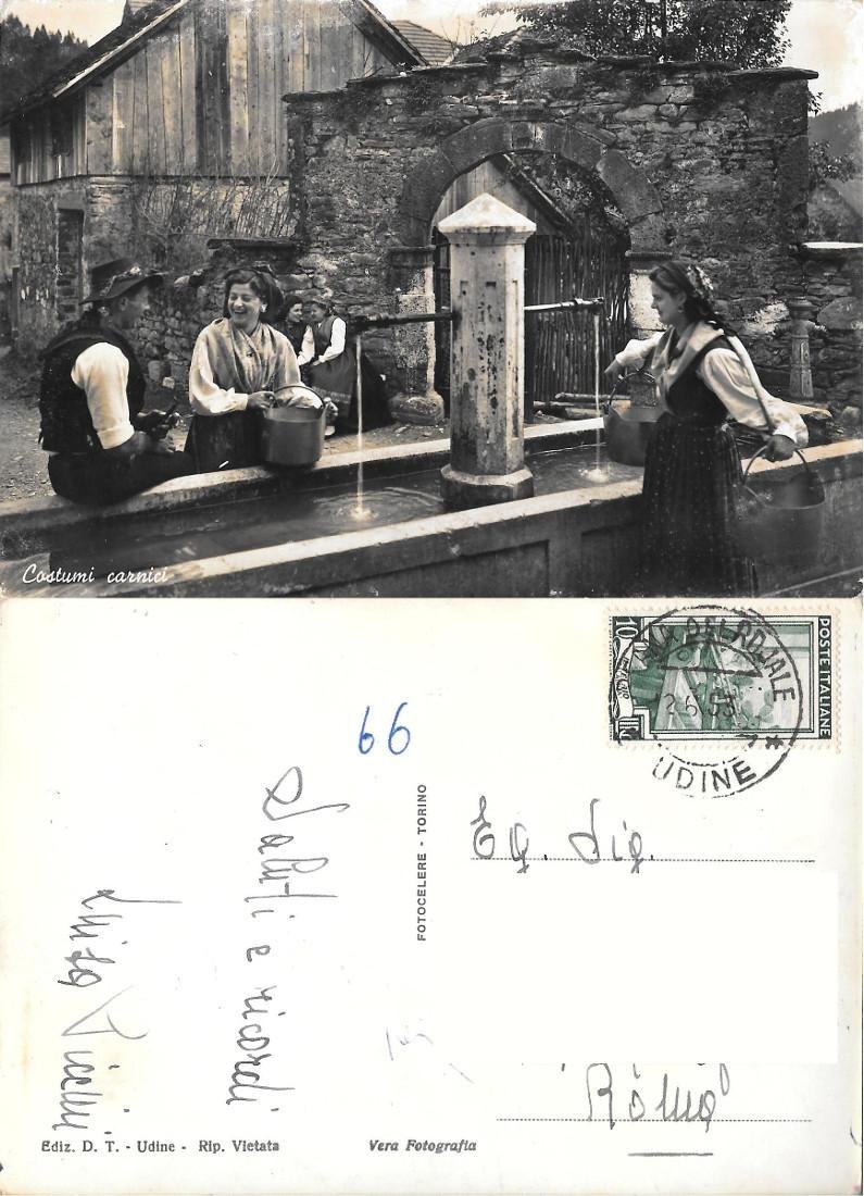Costumi carnici. Viaggiata 1953 | Immagine principale