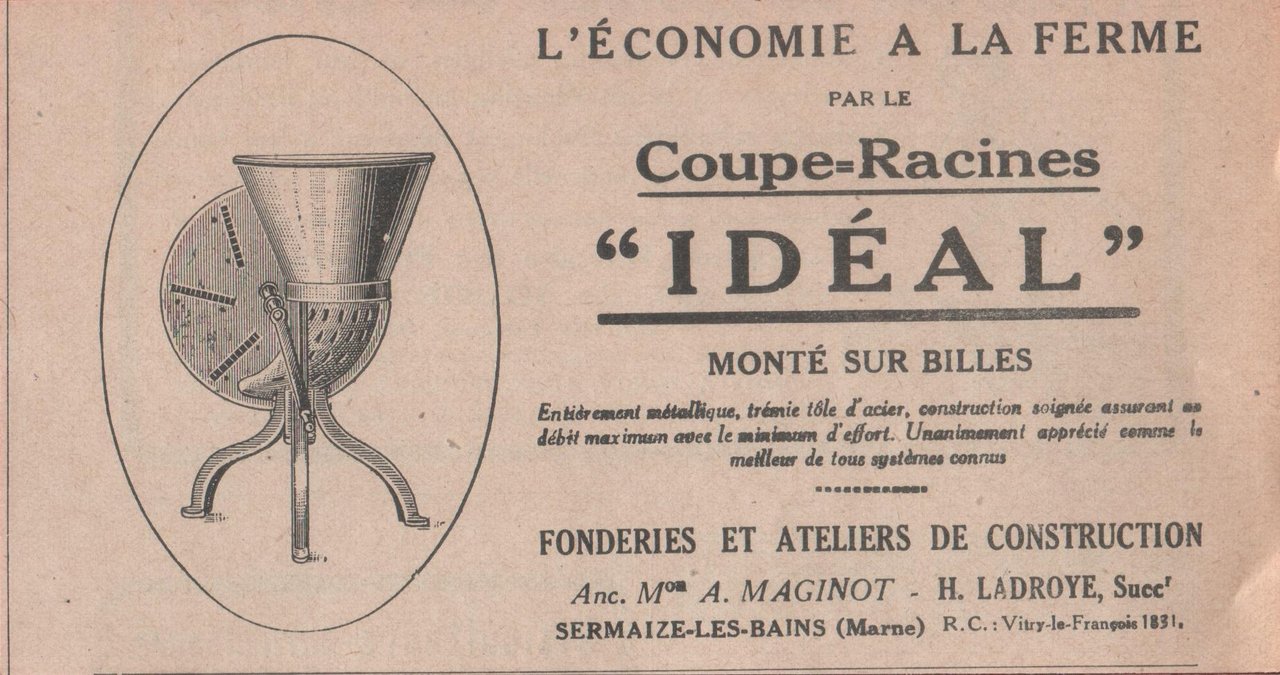 Coupe-racines Ideal. Advertising 1924 | Immagine principale