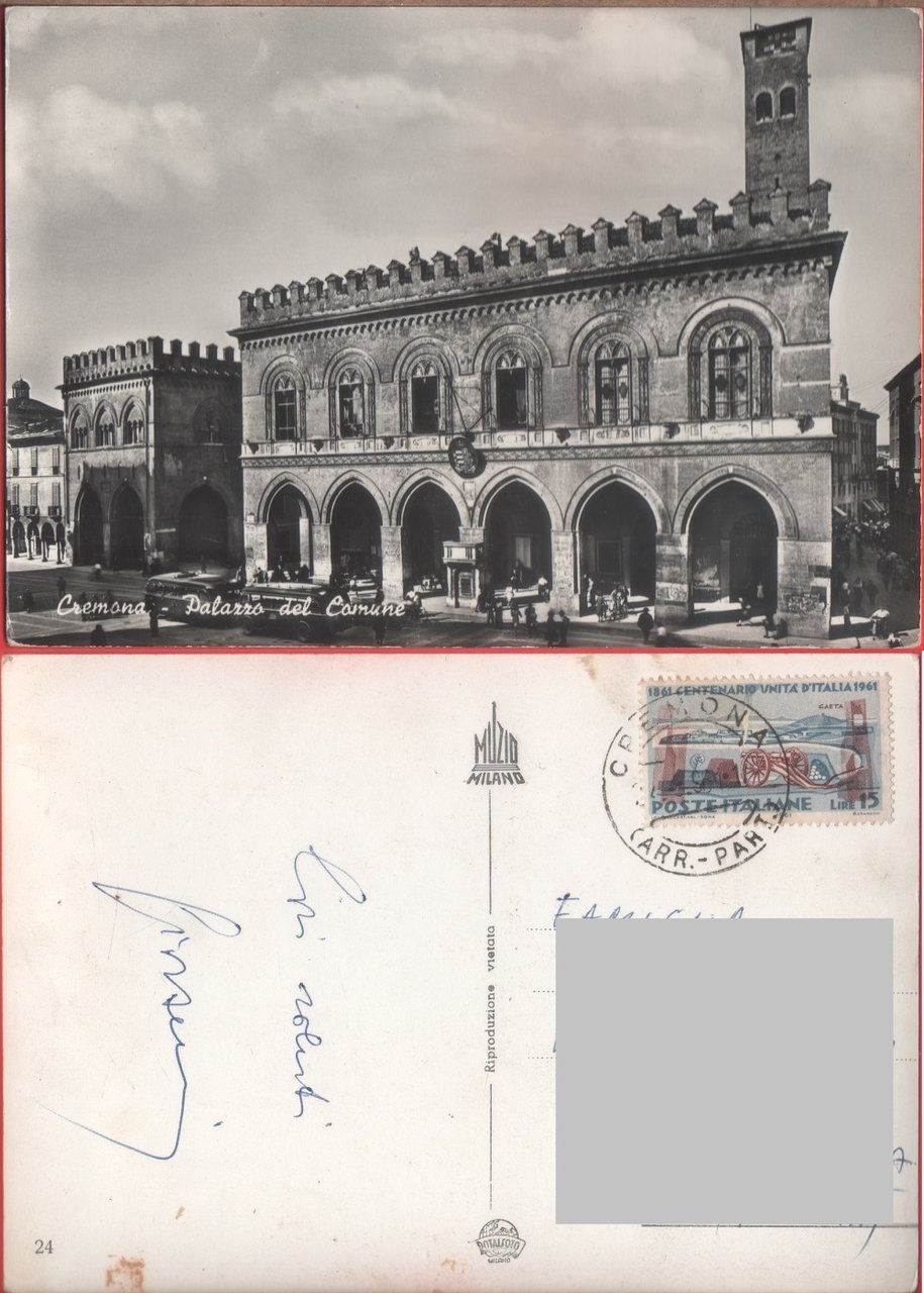 Cremona. Palazzo del Comune. Viaggiata | Immagine principale