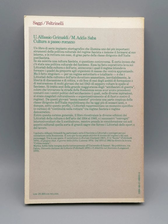 Cultura a Passo Romano Libro Alfassio Grimaldi Addis Saba Feltrinelli …