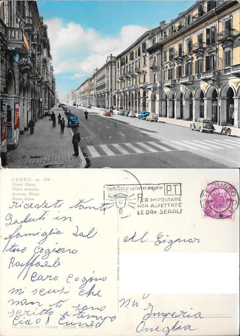 Cuneo. Corso Nizza. Viaggiata 1955 | Immagine principale