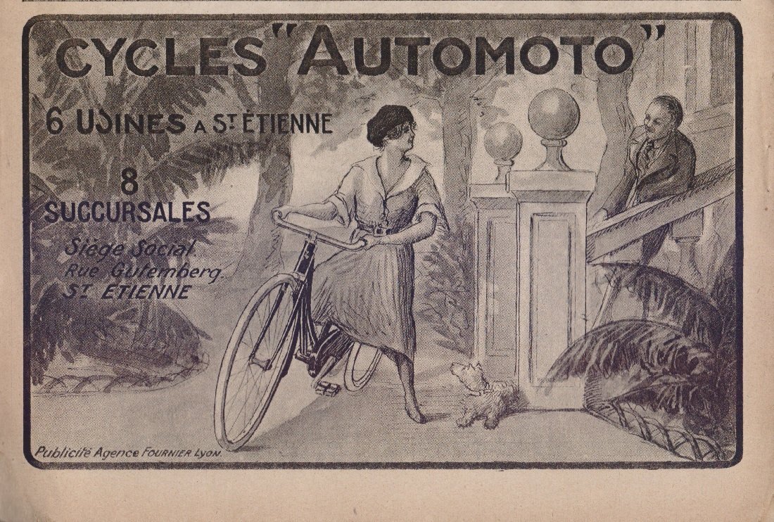Cycles Automoto, 6 usines a St. Etienne. Advertising 1920 | Immagine principale