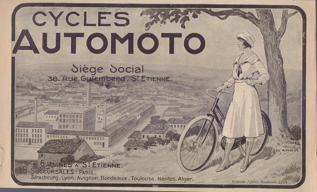 Cycles Automoto. St. Etienne. Advertising 1920 | Immagine principale