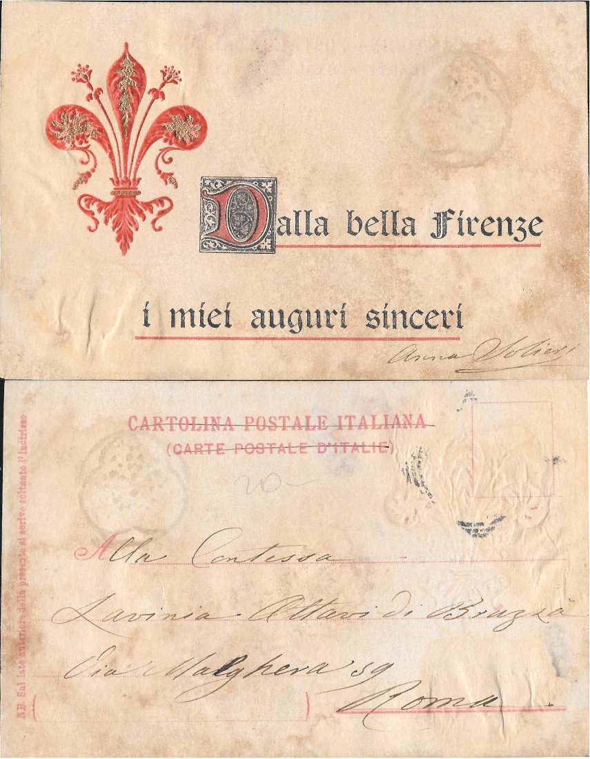 Dalla bella Firenze i miei auguri sinceri. Viaggiata primi 900 | Immagine principale