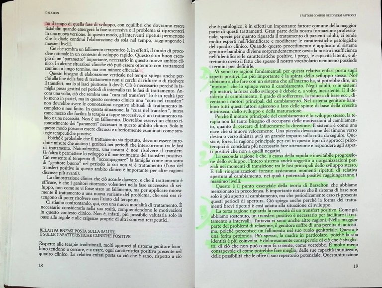 Dalle Cure Materne all'Interpretazione Libro Fava Vizziello Stern 9788870782004